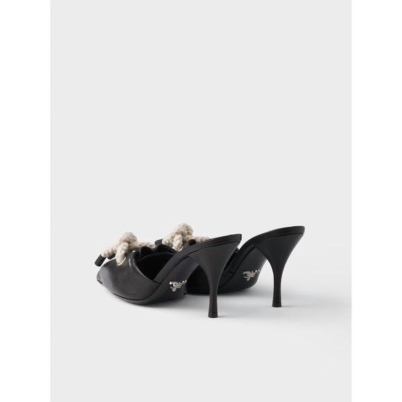 NEW PRADA women's rope detail sandals in black - Picture 5 of 7